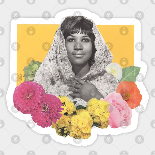 Aretha Franklin Sticker by luliga